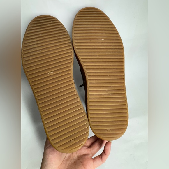 Aquatalia Gabriella Suede Platform High-Top Sneakers Taupe Men's 8 Italy Made - Picture 13 of 15